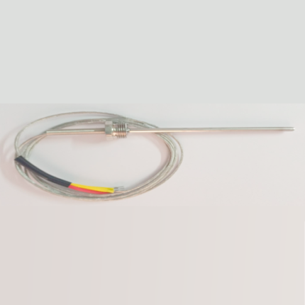 Stem Type PT100 OD 6 mm, Length 6 inch, Thread ½” BSP, Cable 2 mtrs (−40 to 300 °C)