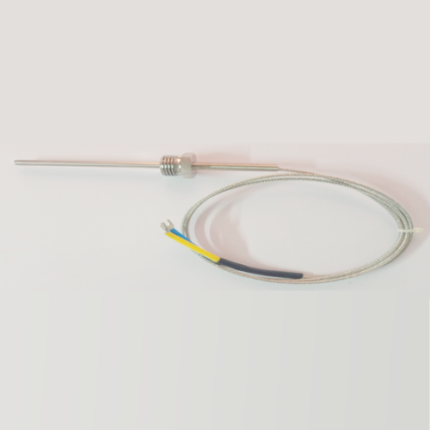 Thermocouple Stem Type OD 6 mm, Length 150 mm, Thread ½” BSP, Cable 2 mtr, J type (0–400 °C)